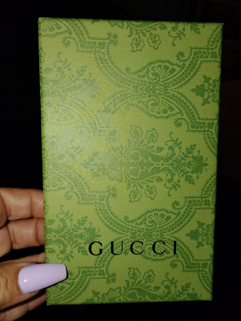 Gucci Green Patterned Wallet Accessory Gift Box Like New